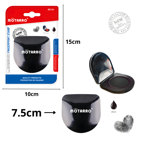 Huellero Dactilar Con Tinta Negra