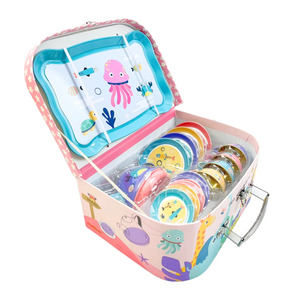 Juego Tazas De Té Metálico Didáctico Niños Y Niñas