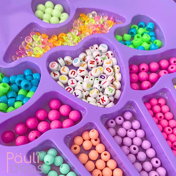 Set Para Hacer Pulseras Y Collares Juguete Kit Cuentas