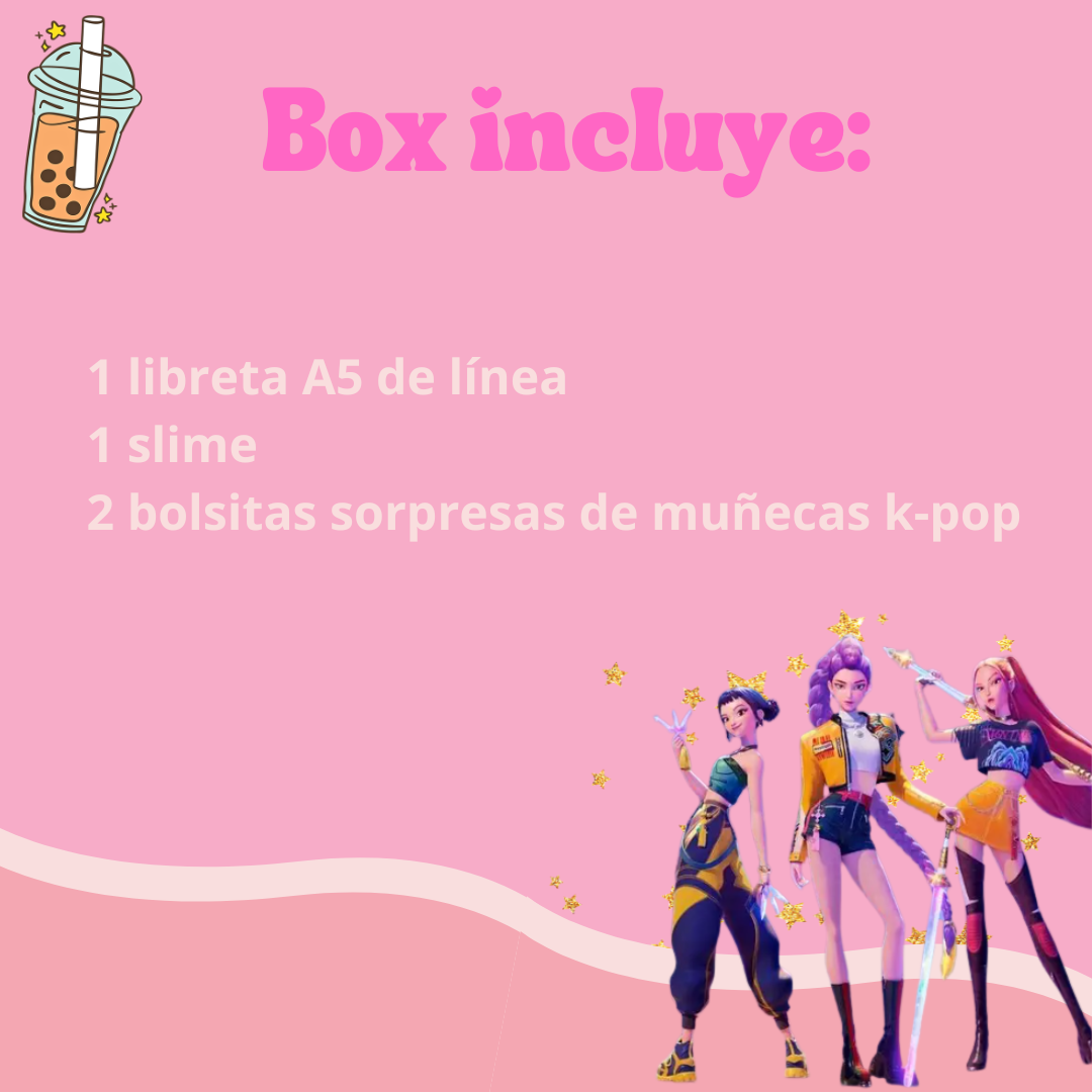 Box Regalo Papelería Huntrix De Las Guerreras Del Kpop Rumi