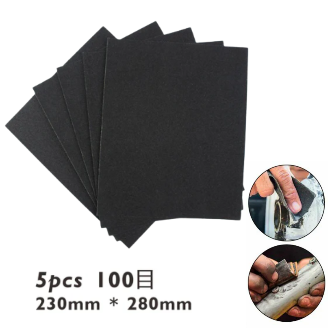 Papel De Lija Al Agua Grano Fino 23x28 Cm Pack De 5