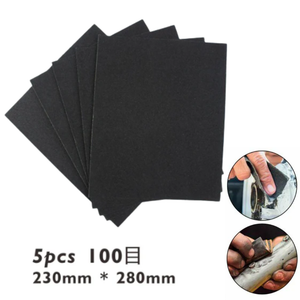 Papel De Lija Al Agua Grano Fino 23x28 Cm Pack De 5