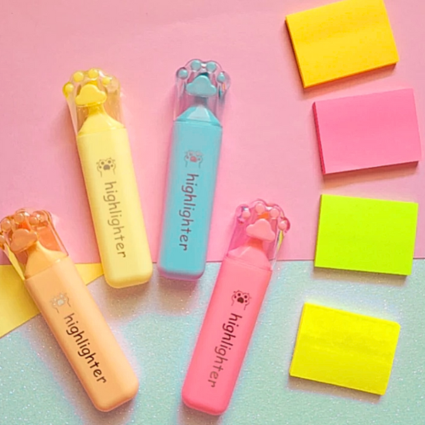 Pack Destacadores Pastel Gatito Garrita