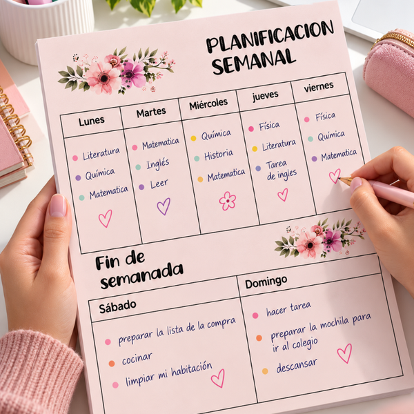 Planificador Semanal De 52 Hojas