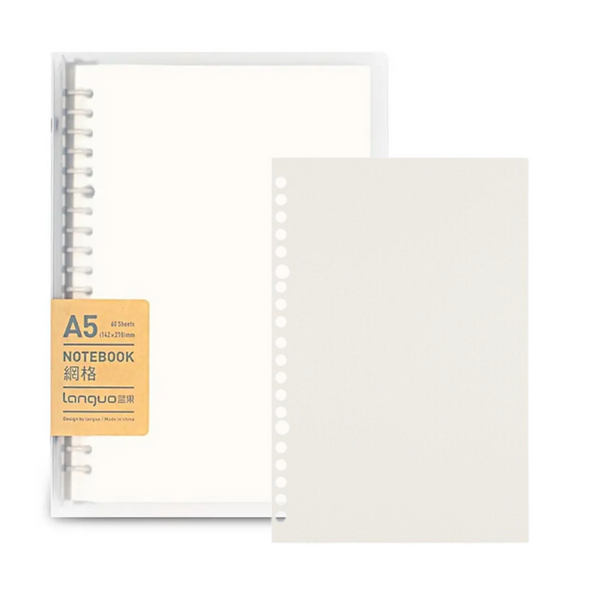 Libreta Languo Anillada A5 Sistema Refill + Pack Hojas Repuesto