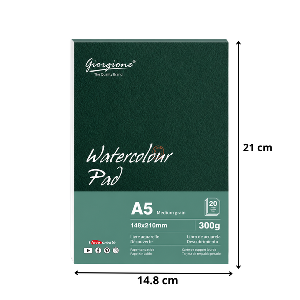 Croquera Block para Acuarela A5 300gsm con Algodón
