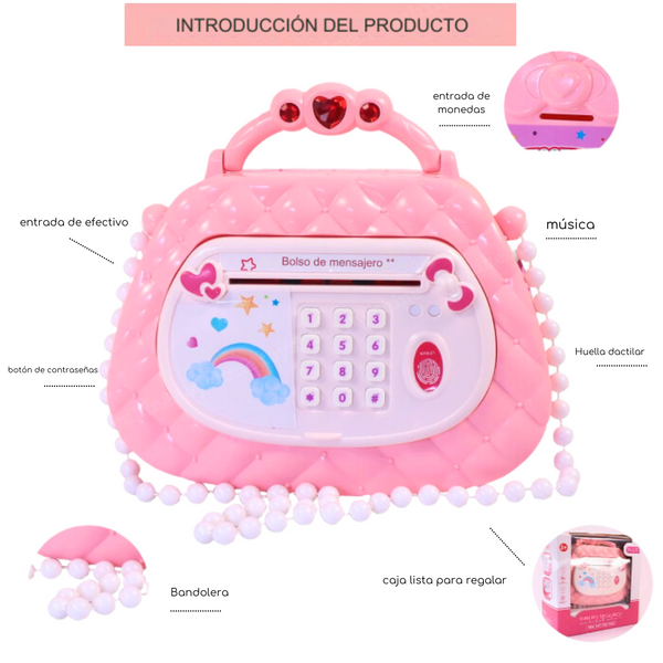Alcancía Electrónica De Juguete Diseño Cartera Niña