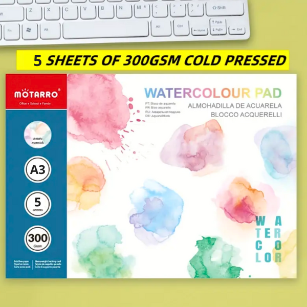 Block Para Acuarela A3 Croquera 300gsm 5 Hojas