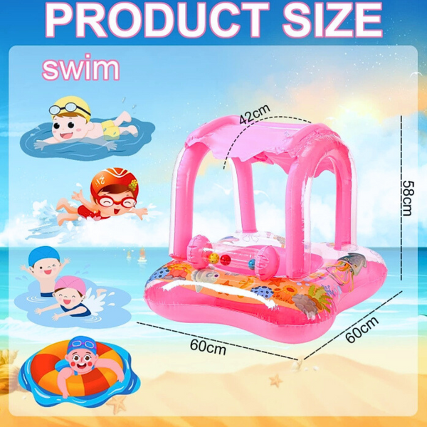 Flotador Inflable Para Niños Con Sombrilla