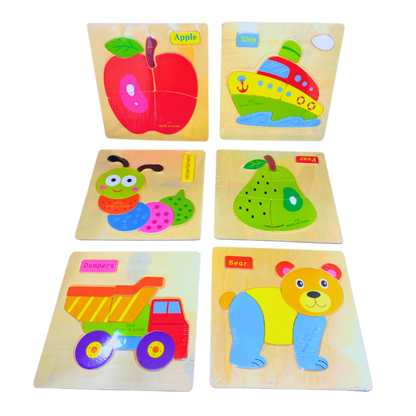 Rompecabezas Puzzle Surtidos Didácticos De Madera Pack 3