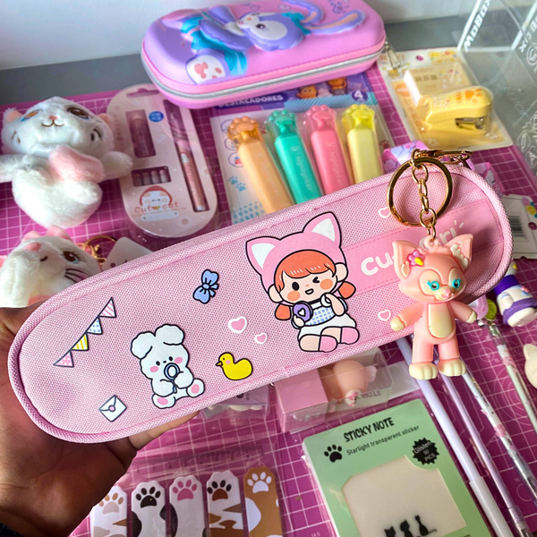 Box Papelería De Gatito Set De Papelería Y Accesorios Kawaii