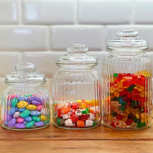 Frascos Vidrio Hermético Tarro Transparente Set De 2