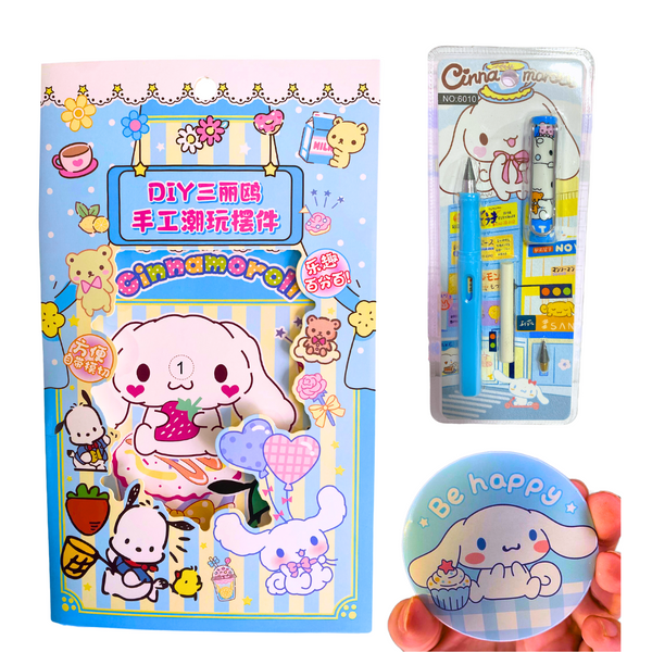 Kit de Papelería con Stickers 3D Kawaii