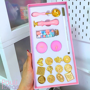 Kit Sello Para Lacre Cera Timbre Cartas Regalo Vintage