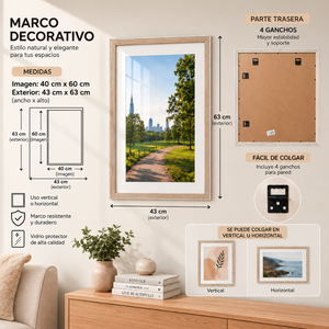 Marco Para Fotos 40x60 Cm Cuadro Portarretrato Decorativo Para Pared