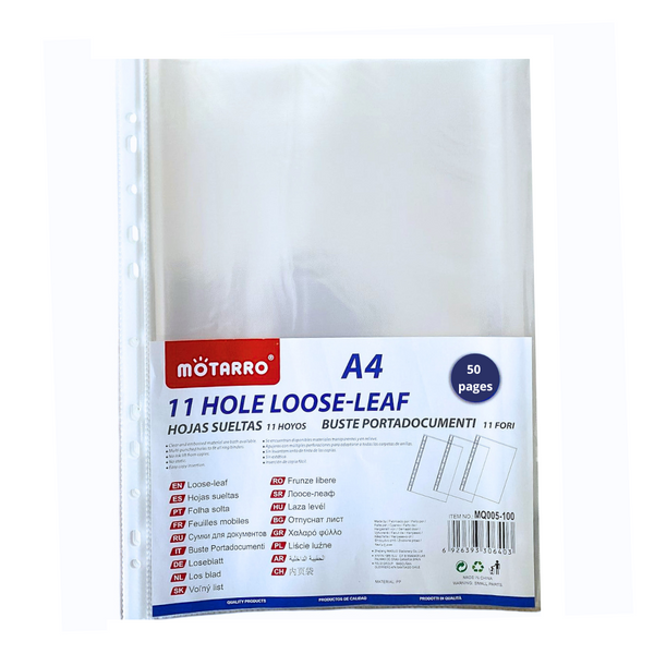 Fundas Plásticas Transparente A4 Pack De 50 Hojas