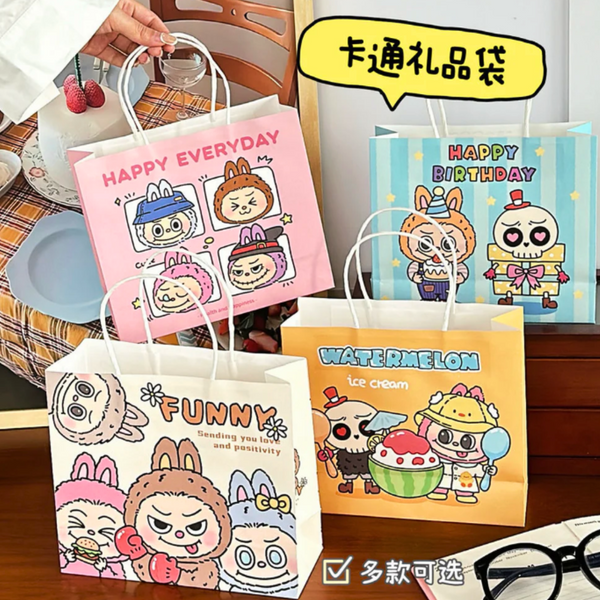 Pack 4 Bolsas De Regalo Bubu Estilo Kawaii