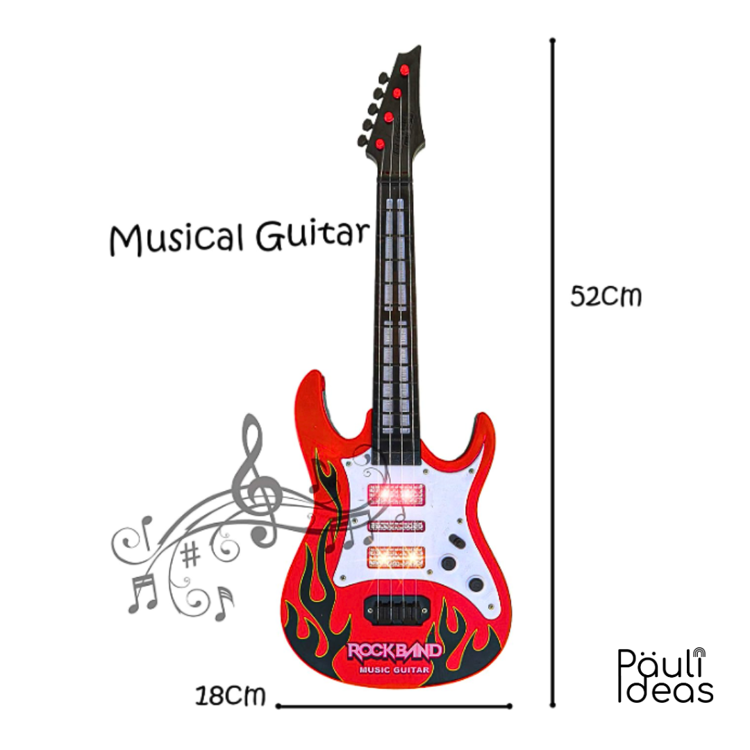 Guitarra Musical Juguete Niños Con Luces Y Sonido