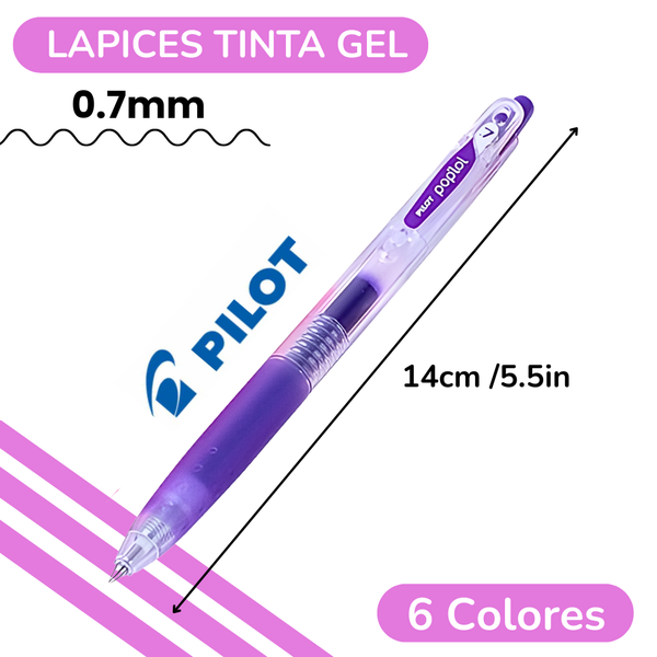 Lápices Tinta Gel 0.7mm Pilot Pop'lol Lover Set De 6