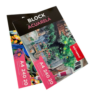Block Para Acuarela A4 Croquera 240gsm 20 Hojas