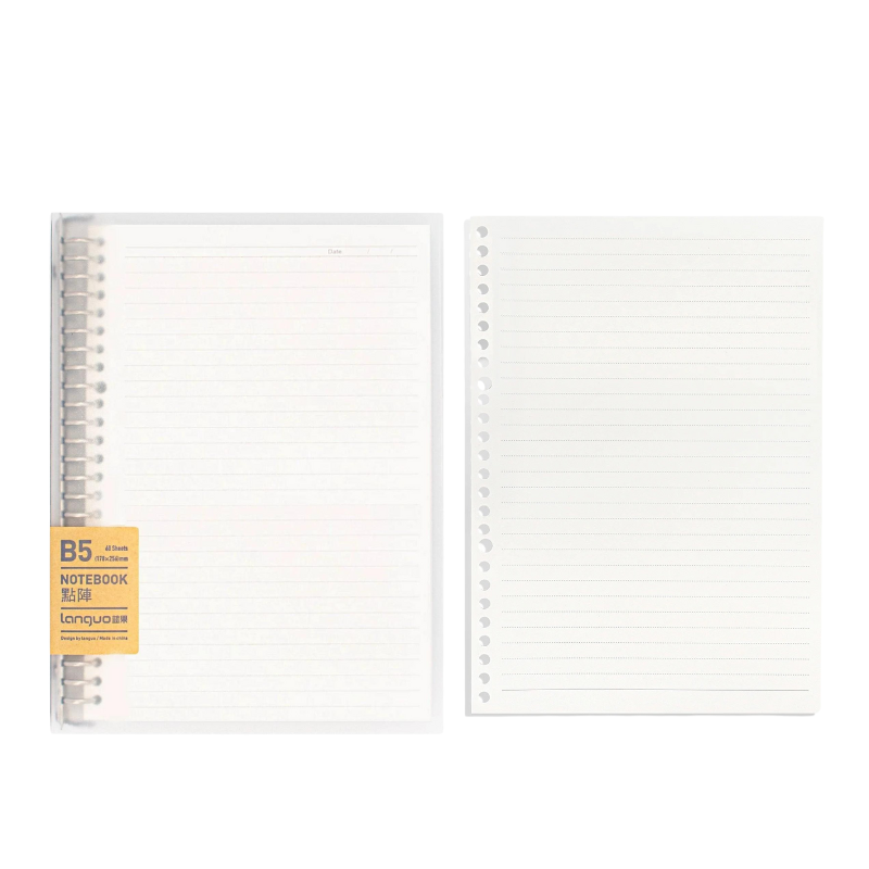 Libreta Languo Anillada B5 Sistema Refill + Pack Hojas Repuesto