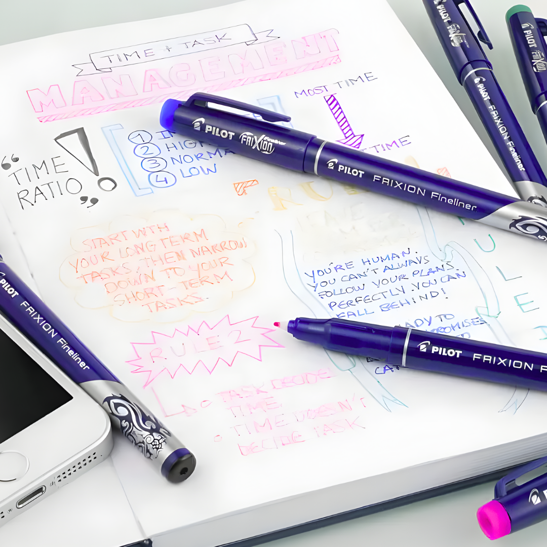 Set 12 Marcadores Pilot Frixion Fineliner Borrables 1.3 Mm