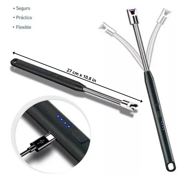 Encendedor Recargable Usb Para Velas, Cocina, Camping