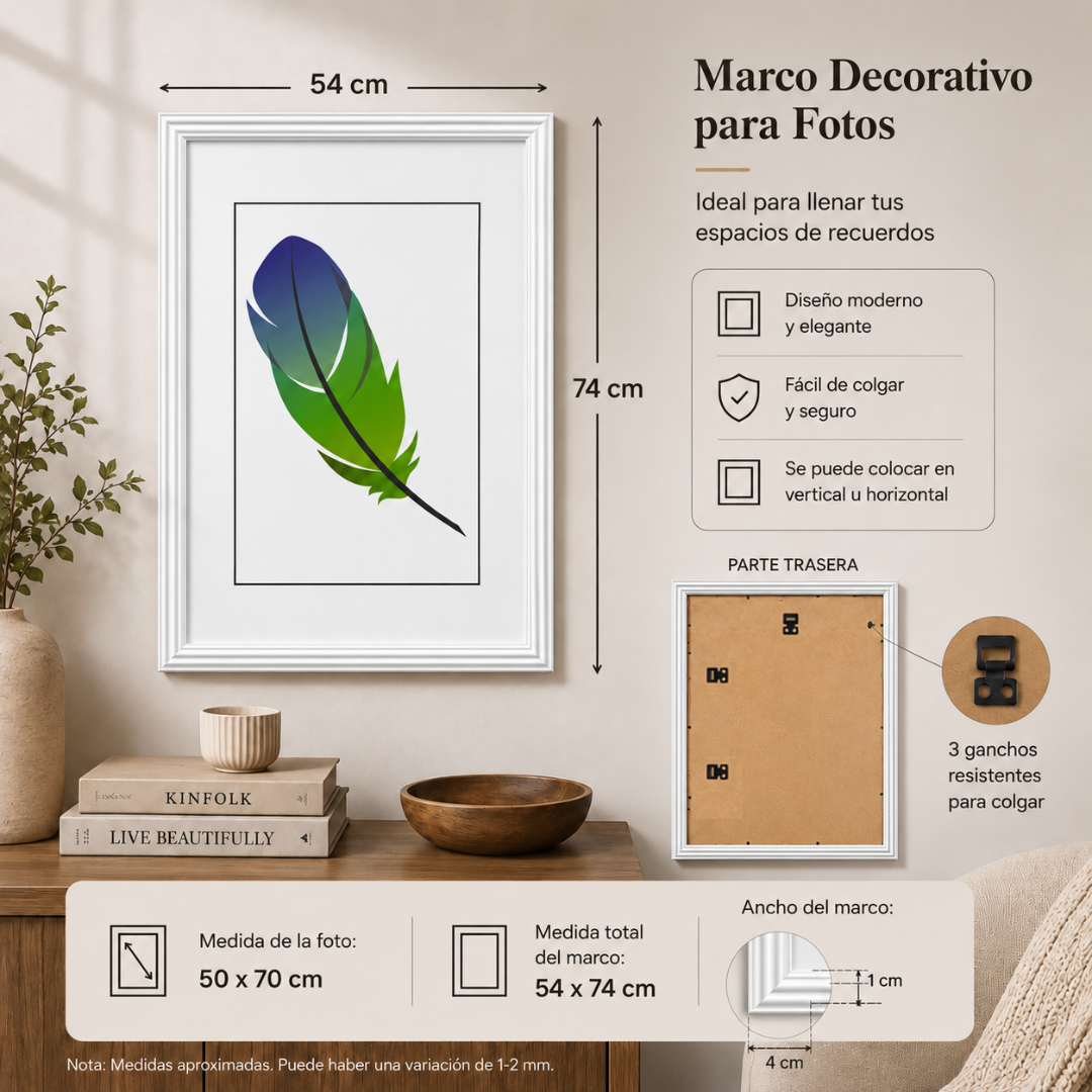 Marco Para Fotos 50x70 Cm Cuadro Decorativo
