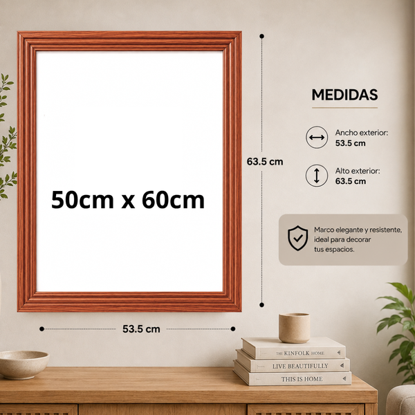 Marco Para Foto 50x60 Cm Cuadro Decorativo Portarretrato