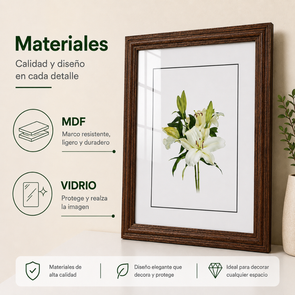 Marco 30x40 Cm Decorativo Para Fotos Cuadro Portarretrato