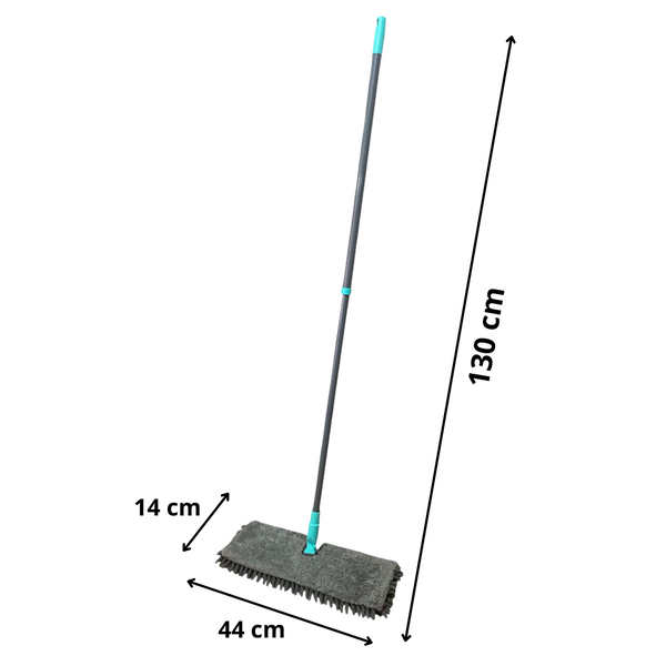 Trapero De Microfibra Y Pulidor Con Mango Extensible 2 En 1