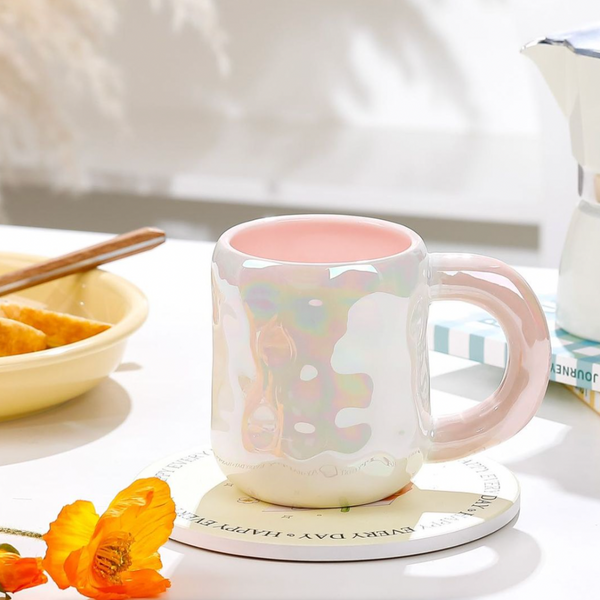 Taza Rosada Tornasol Kawaii 360 ML