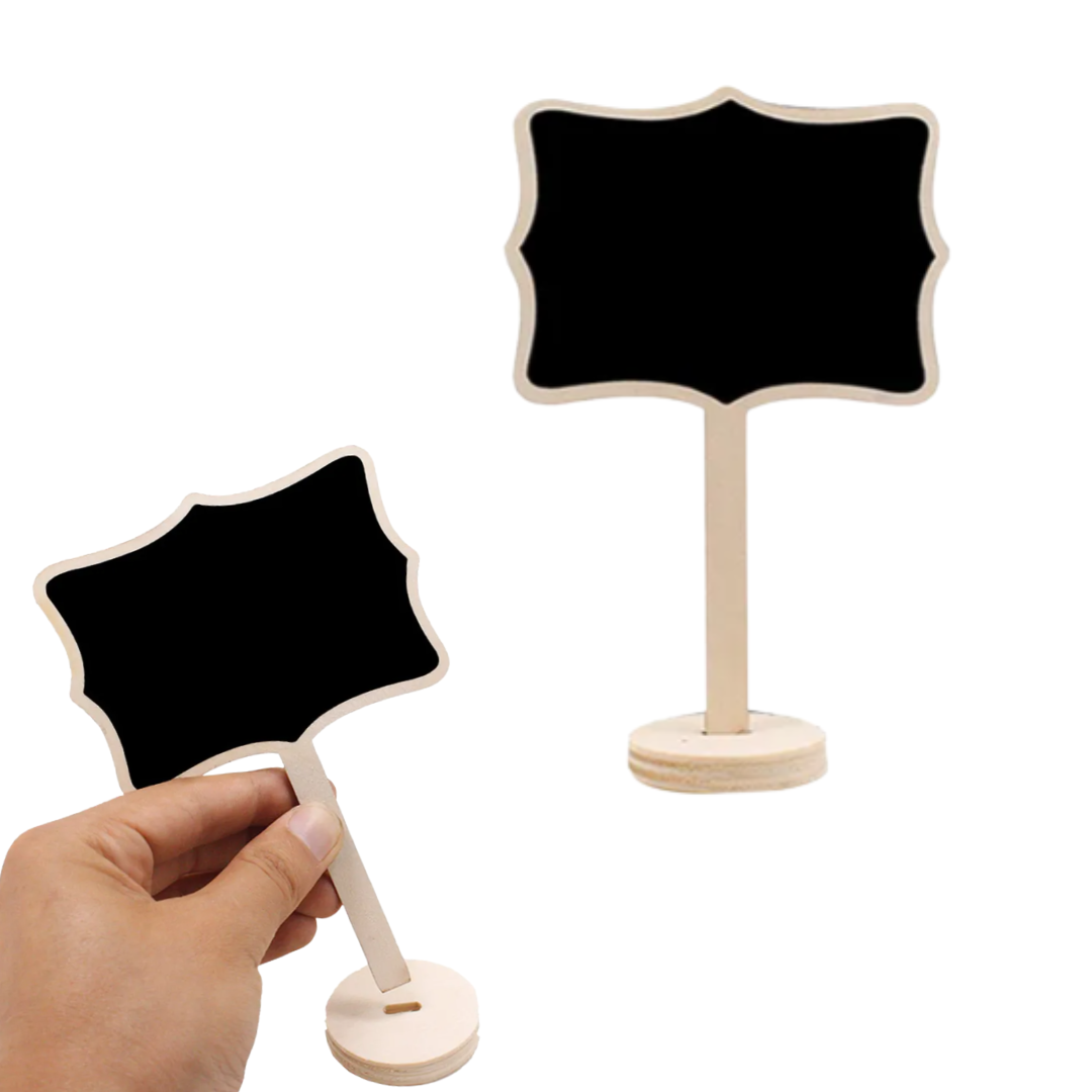 Set De 4 Mini Pizarras Para Decoración