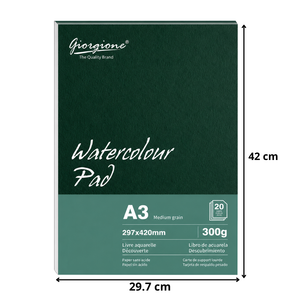Croquera Block para Acuarela A3 300gsm con Algodón