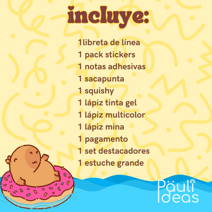 Papelería Capibara Kawaii Box De Regalo Capybara Tamaño Xl