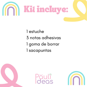Kit Escolar Artículos Kawaii Gatito