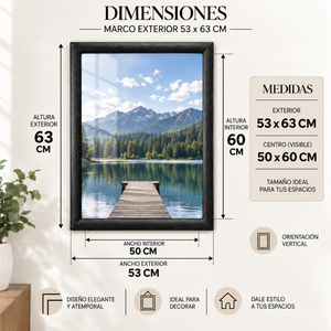 Marco Para Foto Poster 50x60 Cm Cuadro Decorativo