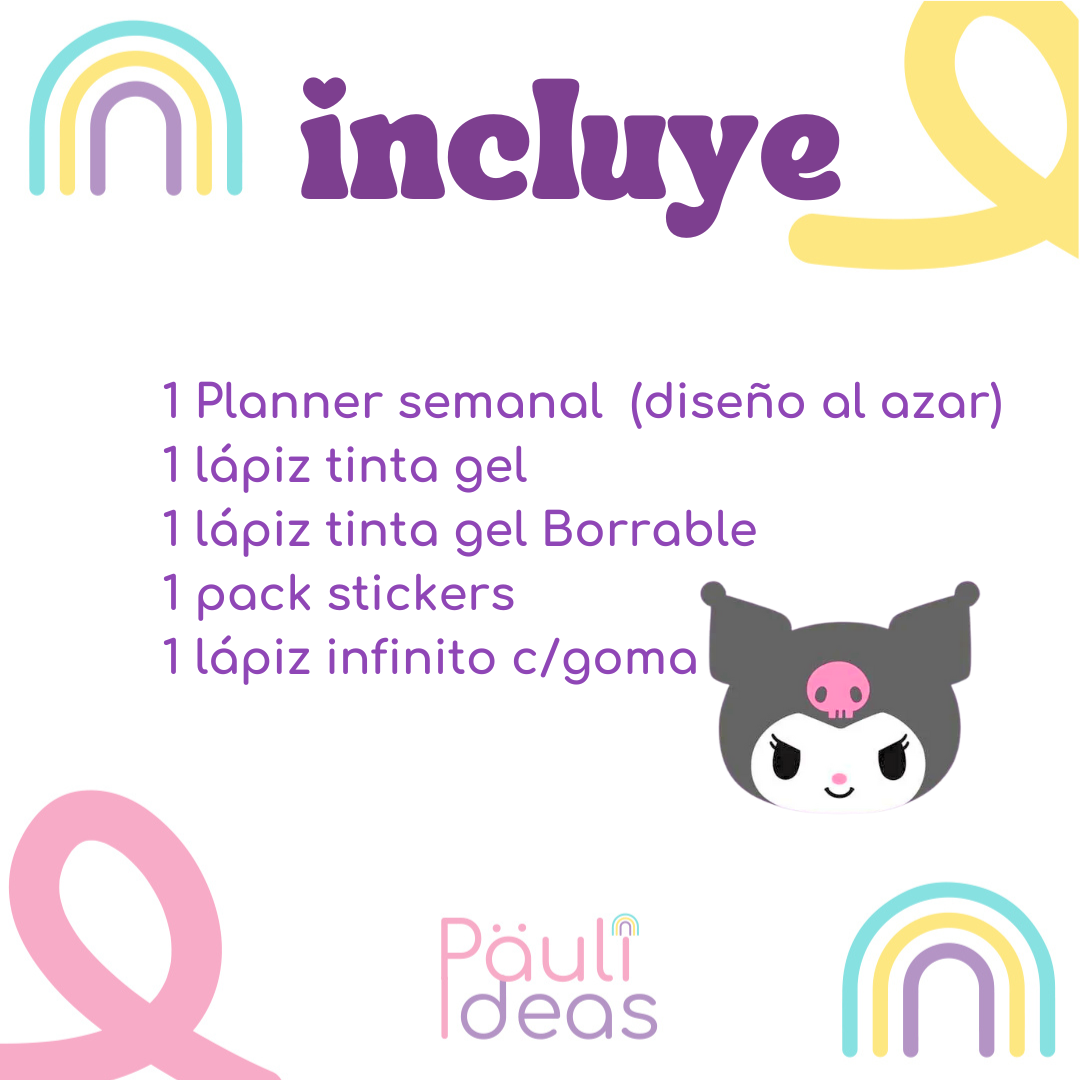 Box Small Regalo Papelería Kawaii Kuromi