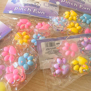 Mini Squishy Pegajosa Patita De Gato Antiestrés Pack De 5