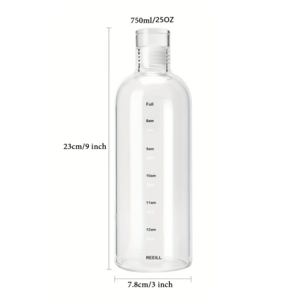 Botella De Vidrio Contenedor Aesthetic Borosilicato 750 Ml