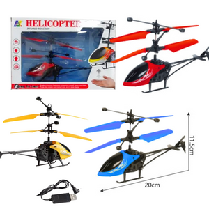 Helicóptero Volador Infantil Con Sensor Y Batería Recargable