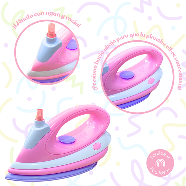 Mini Plancha De Juguete Con Luz Y Sonido Para Niñas
