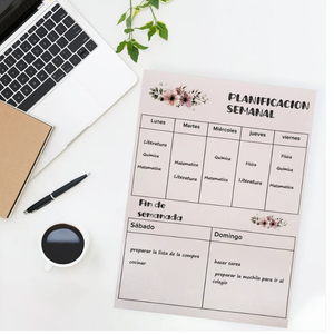 Planificador Semanal + 1 Lápiz Tinta Gel Kawaii