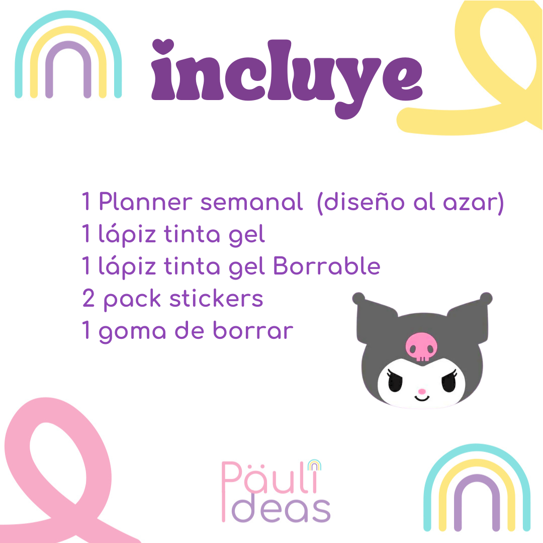 Box Small Regalo Papelería Kawaii Kuromi