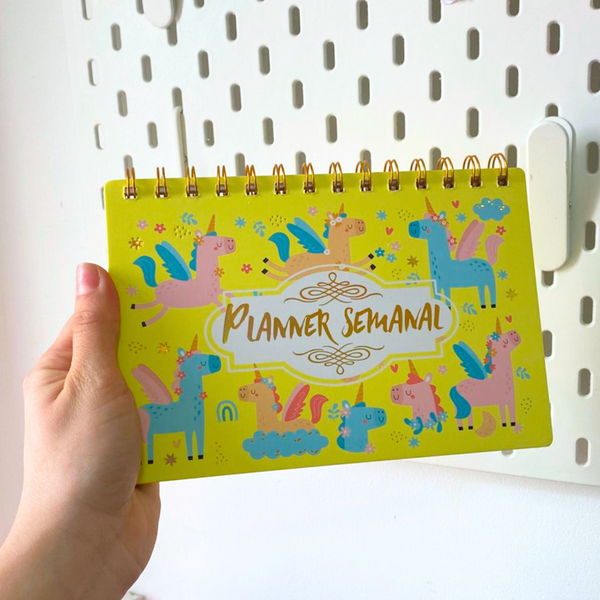 Planner Semanal Diseños Kawaii 50 Hojas + Lápiz Pasta Kawaii