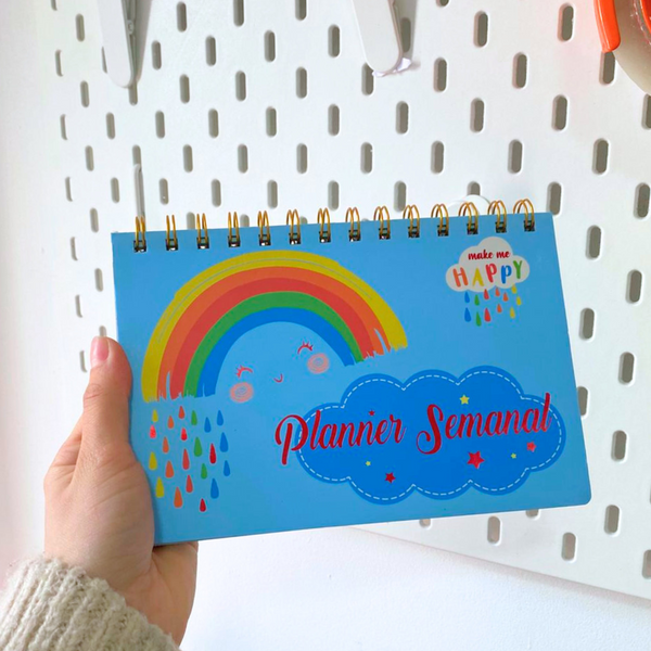 Planner Semanal Diseños Kawaii 50 Hojas + Lápiz Pasta Kawaii