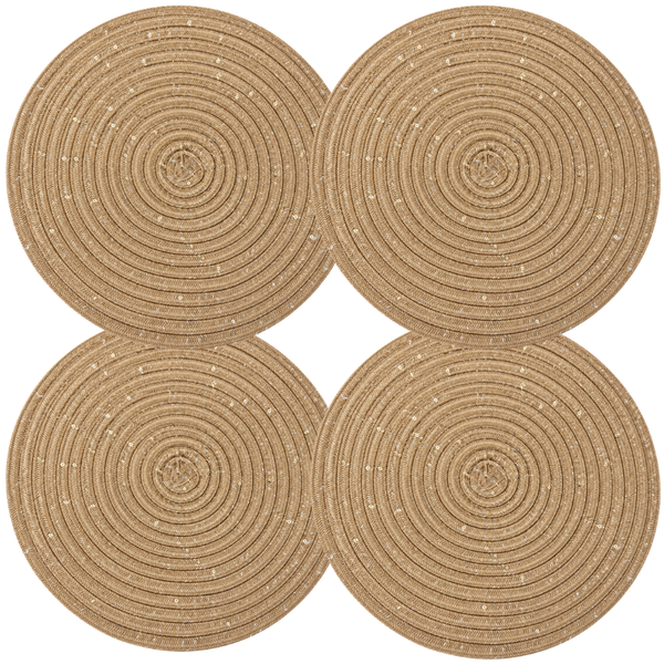 Individuales De Mesa Redondos Trenzados 38 Cm Set 4