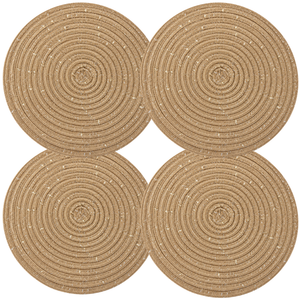 Individuales De Mesa Redondos Trenzados 38 Cm Set 4