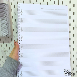 Cuaderno De Música A4 Block De 20 Hojas