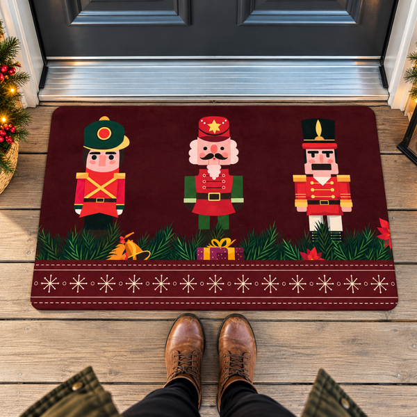 Alfombra Navideña Antideslizante 60x40cm Para Entrada